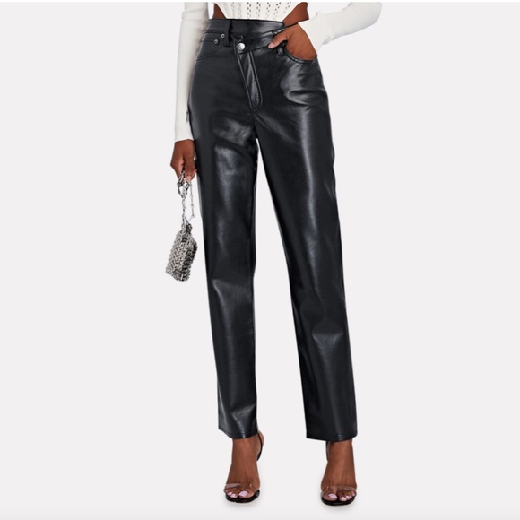 Agolde Pants - Agolde Criss Cross Re-cycled leather pants